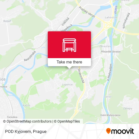 Карта POD Kyjovem