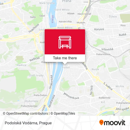 Карта Podolská Vodárna