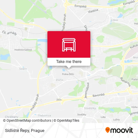 Карта Sídliště Řepy