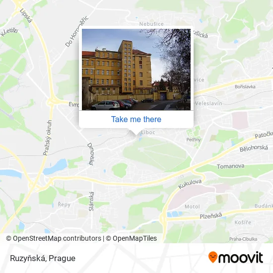 Карта Ruzyňská