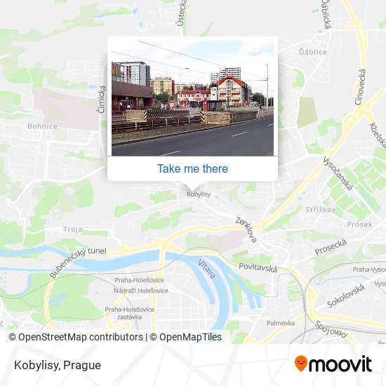 Kobylisy map