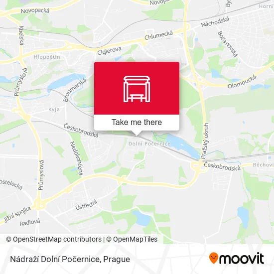 Карта Nádraží Dolní Počernice
