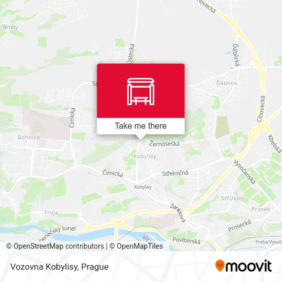 Vozovna Kobylisy map