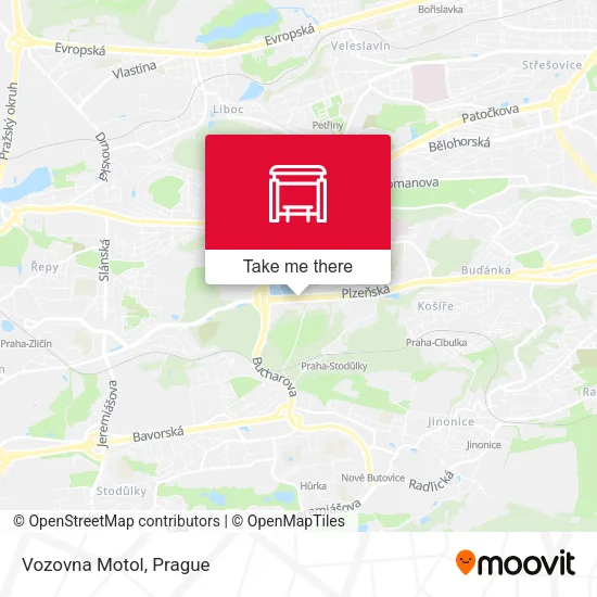 Карта Vozovna Motol
