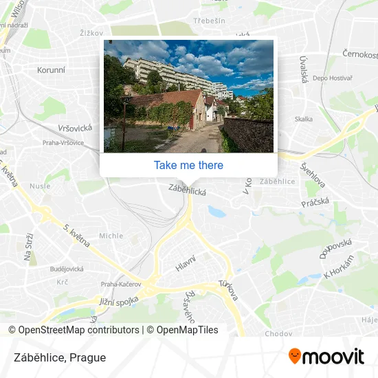 Карта Záběhlice