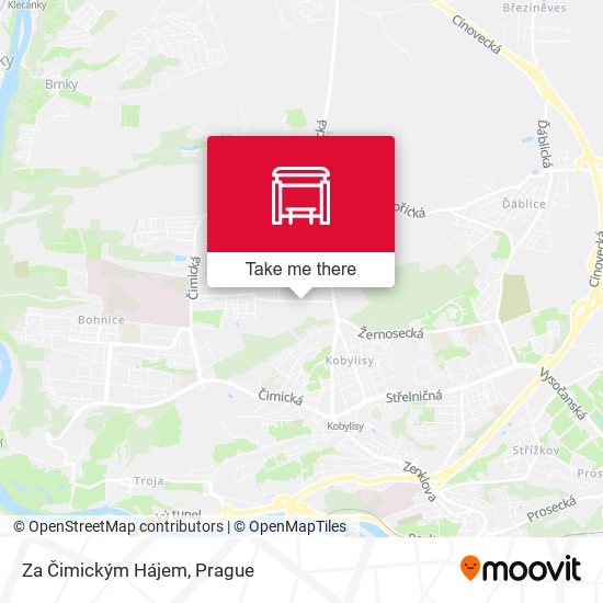 Za Čimickým Hájem map