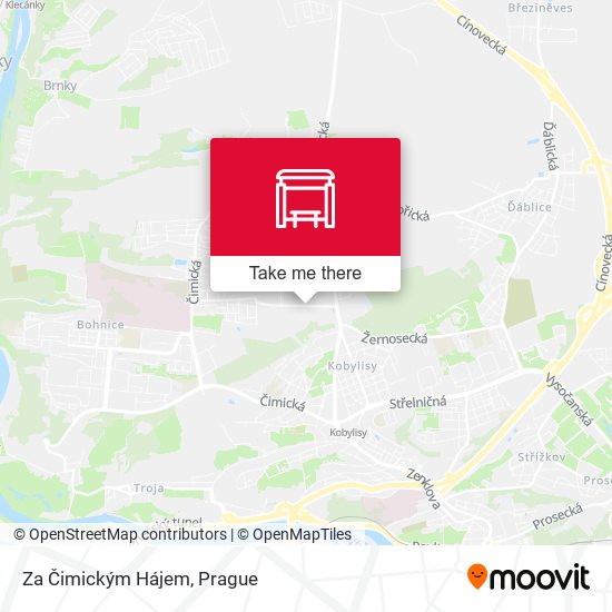 Za Čimickým Hájem map