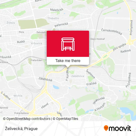 Карта Želivecká