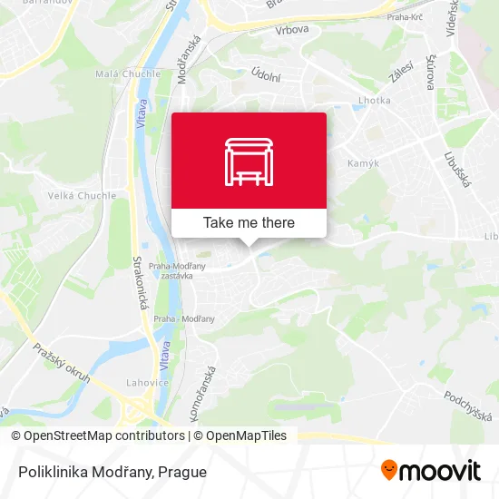 Карта Poliklinika Modřany