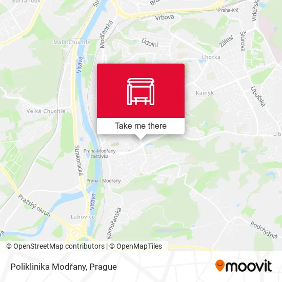 Карта Poliklinika Modřany