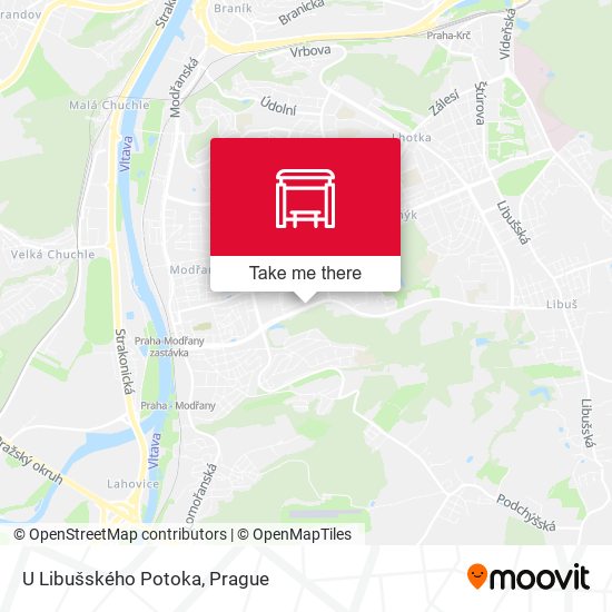 U Libušského Potoka map