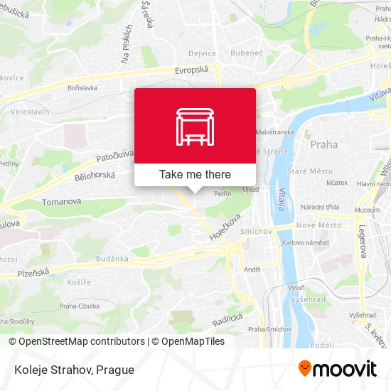 Карта Koleje Strahov