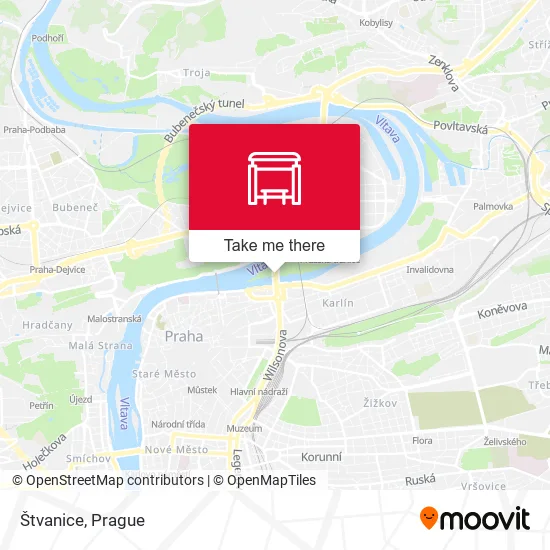 Карта Štvanice