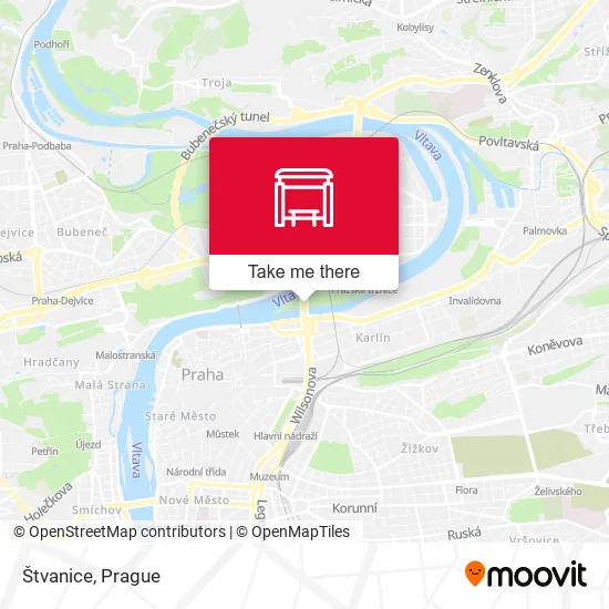 Карта Štvanice