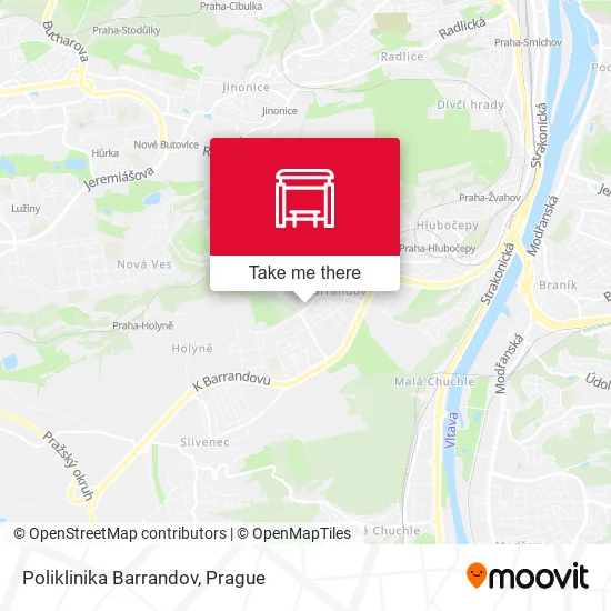Карта Poliklinika Barrandov