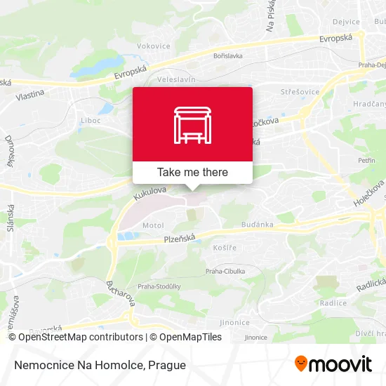 Карта Nemocnice Na Homolce