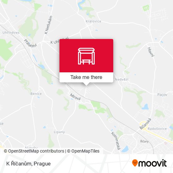 K Říčanům map