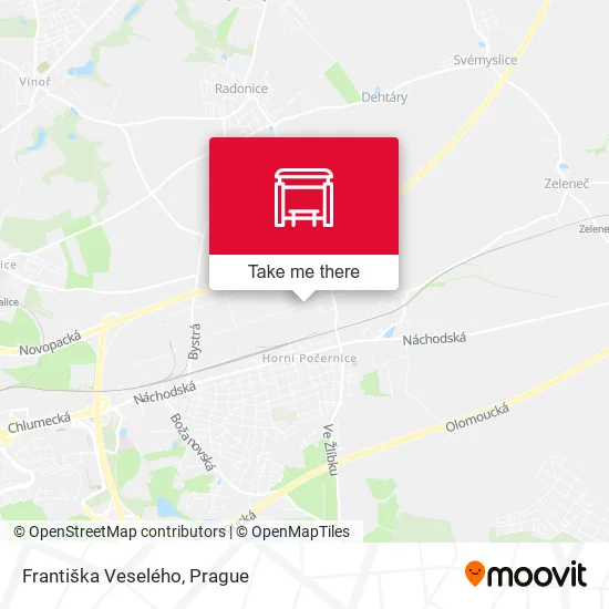Františka Veselého map