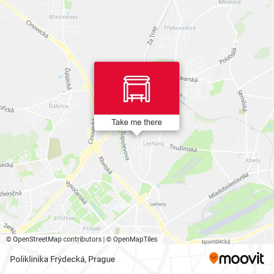 Карта Poliklinika Frýdecká