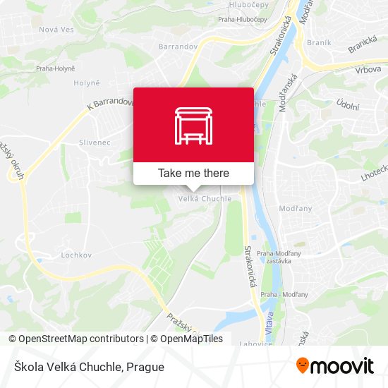 Škola Velká Chuchle map