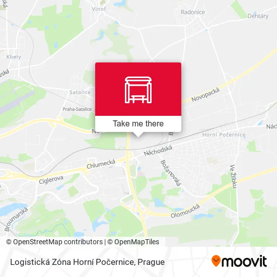 Карта Logistická Zóna Horní Počernice