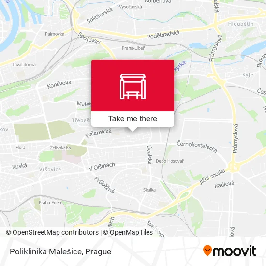 Карта Poliklinika Malešice