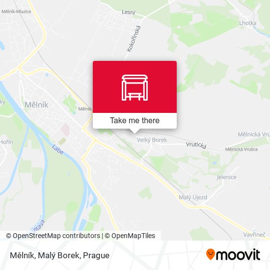Mělník, Malý Borek map