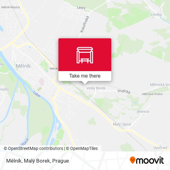 Mělník, Malý Borek map