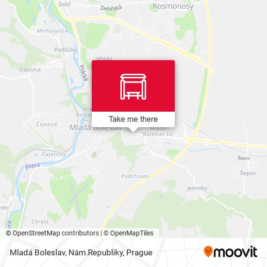 Mladá Boleslav, Nám.Republiky map