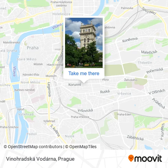 Карта Vinohradská Vodárna
