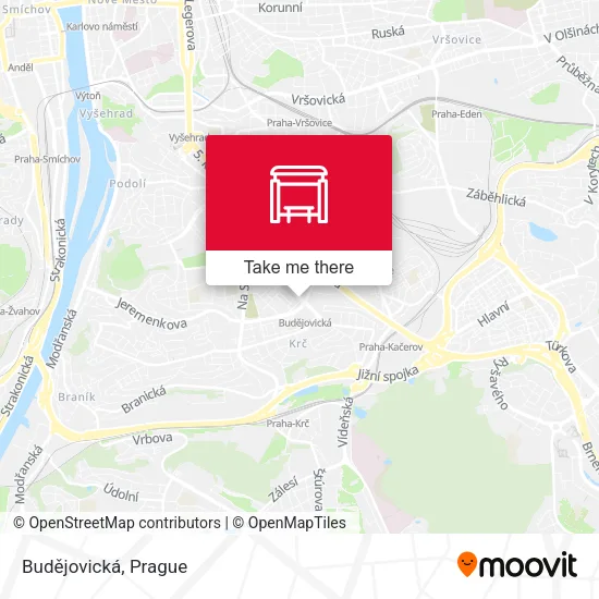 Карта Budějovická