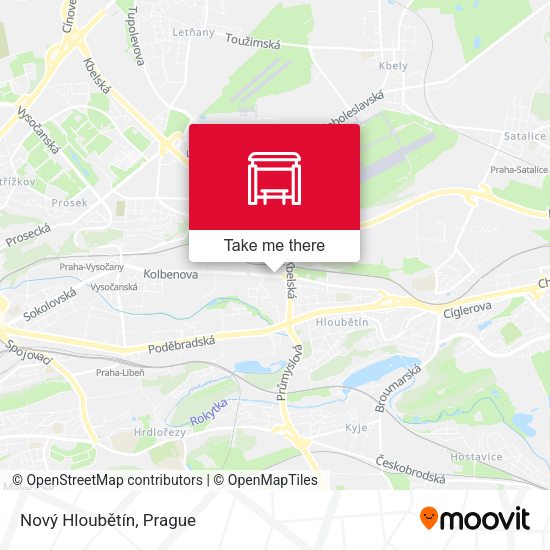 Nový Hloubětín map