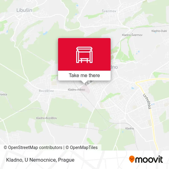 Карта Kladno, U Nemocnice