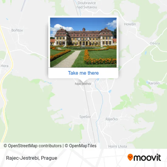 Rájec-Jestřebí map