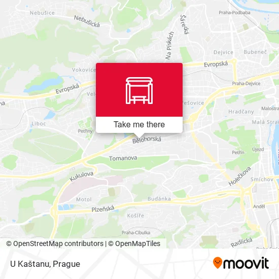 Карта U Kaštanu