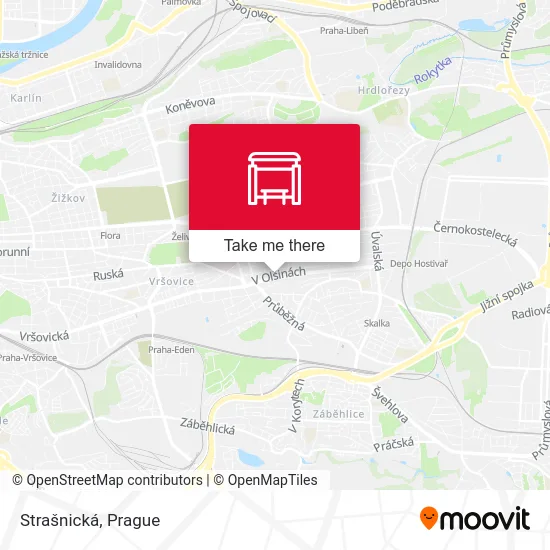 Карта Strašnická