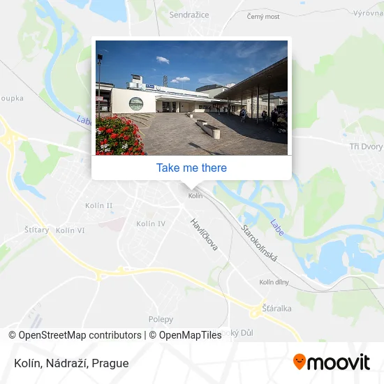 Карта Kolín, Nádraží