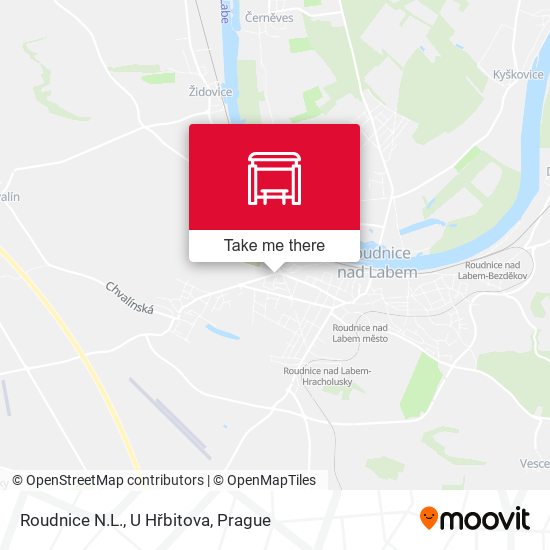 Roudnice N.L., U Hřbitova map