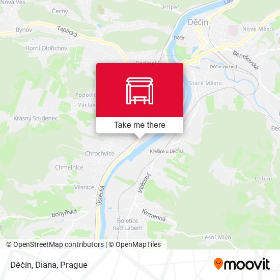 Děčín, Diana map