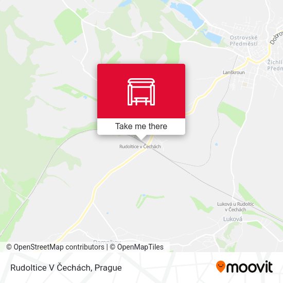 Rudoltice V Čechách map