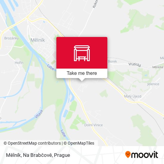 Mělník, Na Brabčově map