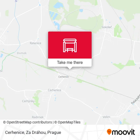 Карта Cerhenice, Za Dráhou
