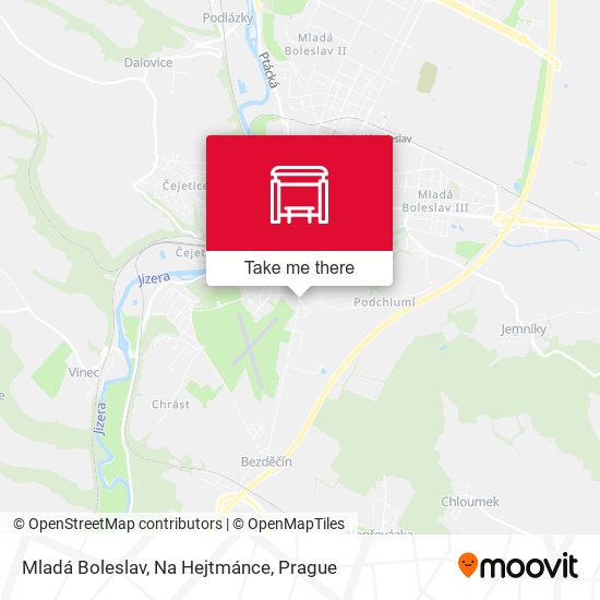 Mladá Boleslav, Na Hejtmánce map