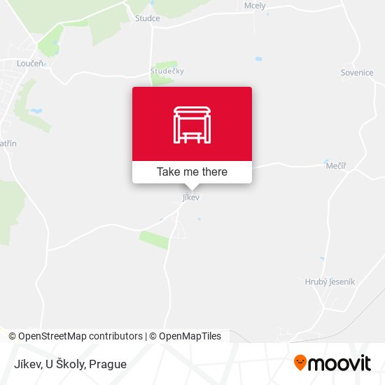Jíkev, U Školy map