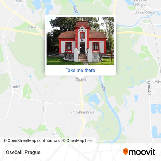Карта Oseček