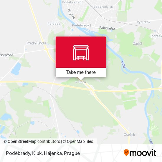 Poděbrady, Kluk, Hájenka map