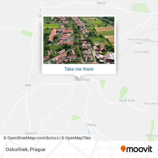 Карта Oskořínek