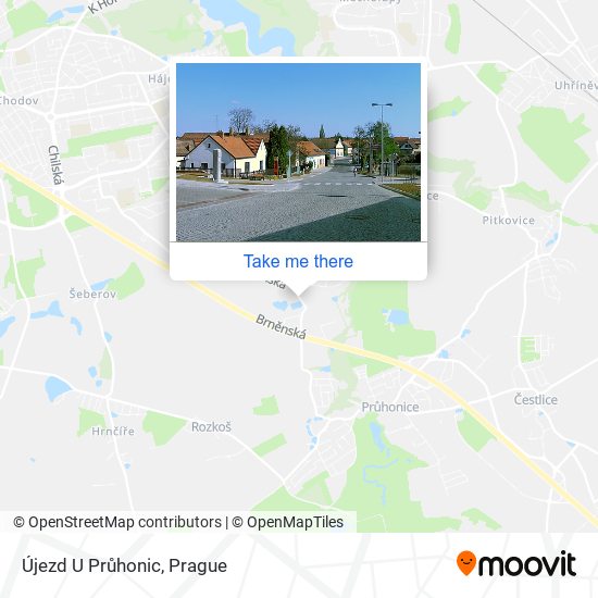 Újezd U Průhonic map