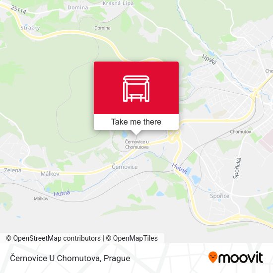 Карта Černovice U Chomutova