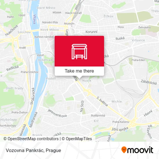 Карта Vozovna Pankrác